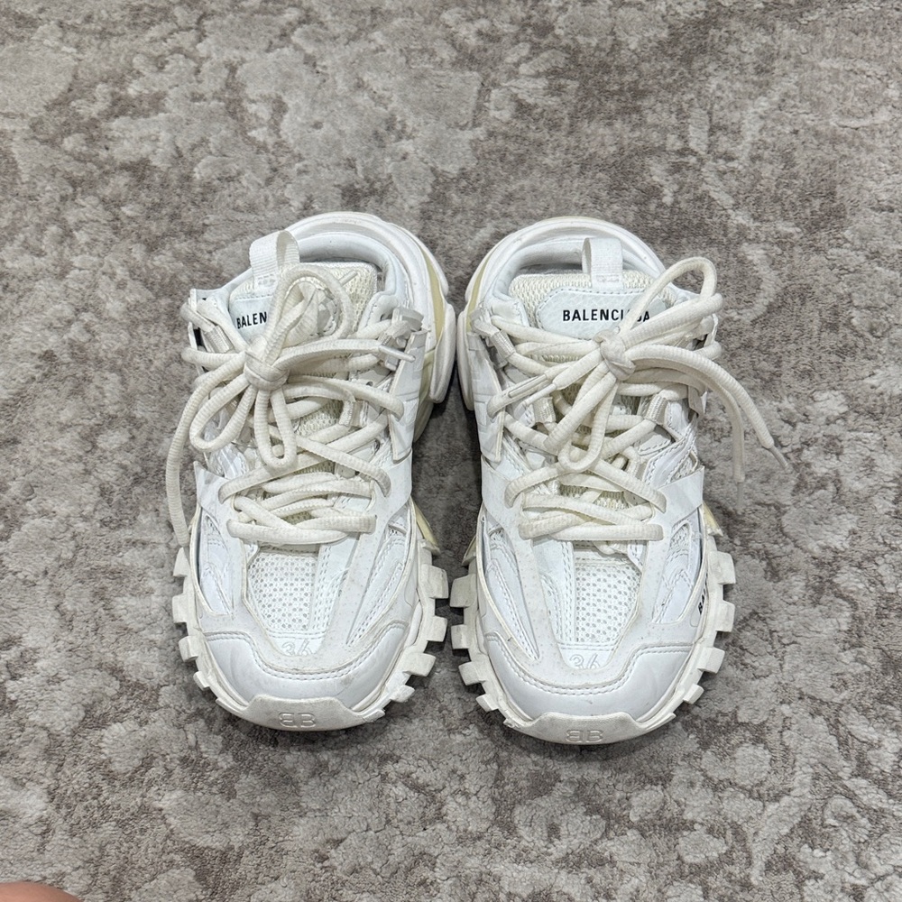 Balenciaga Off-White Textured Sneakers